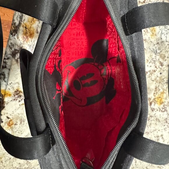 Harveys for Disney Couture Minnie Mouse Red Polka Dot Seatbelt Purse Handles Bow - Picture 7 of 12